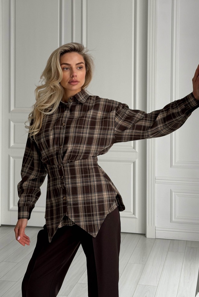 Сорочка Нора коричневий 