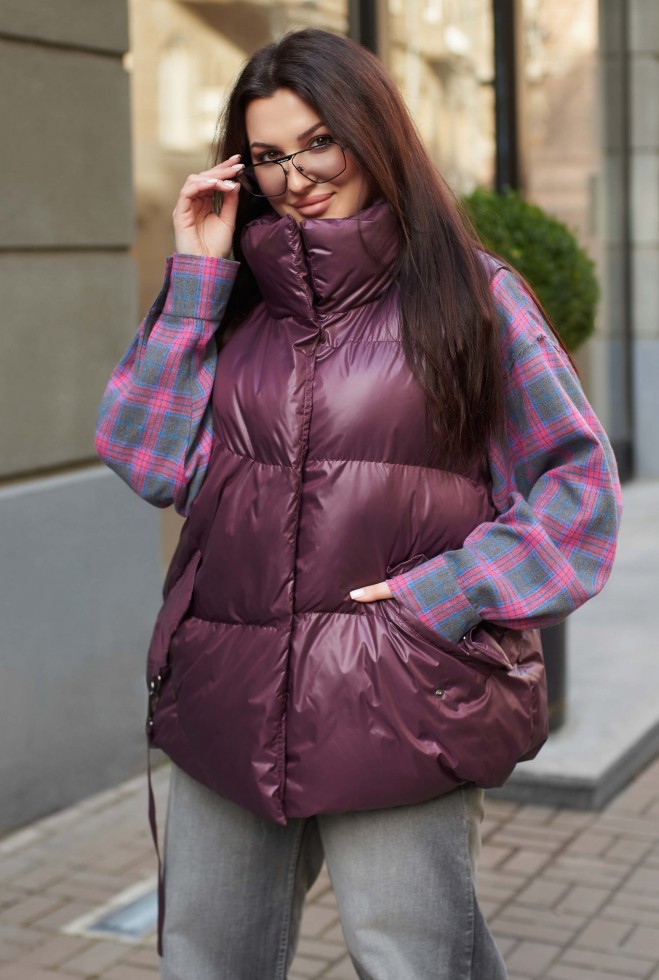 Жилет Стінг Plus Size марсала Жадон